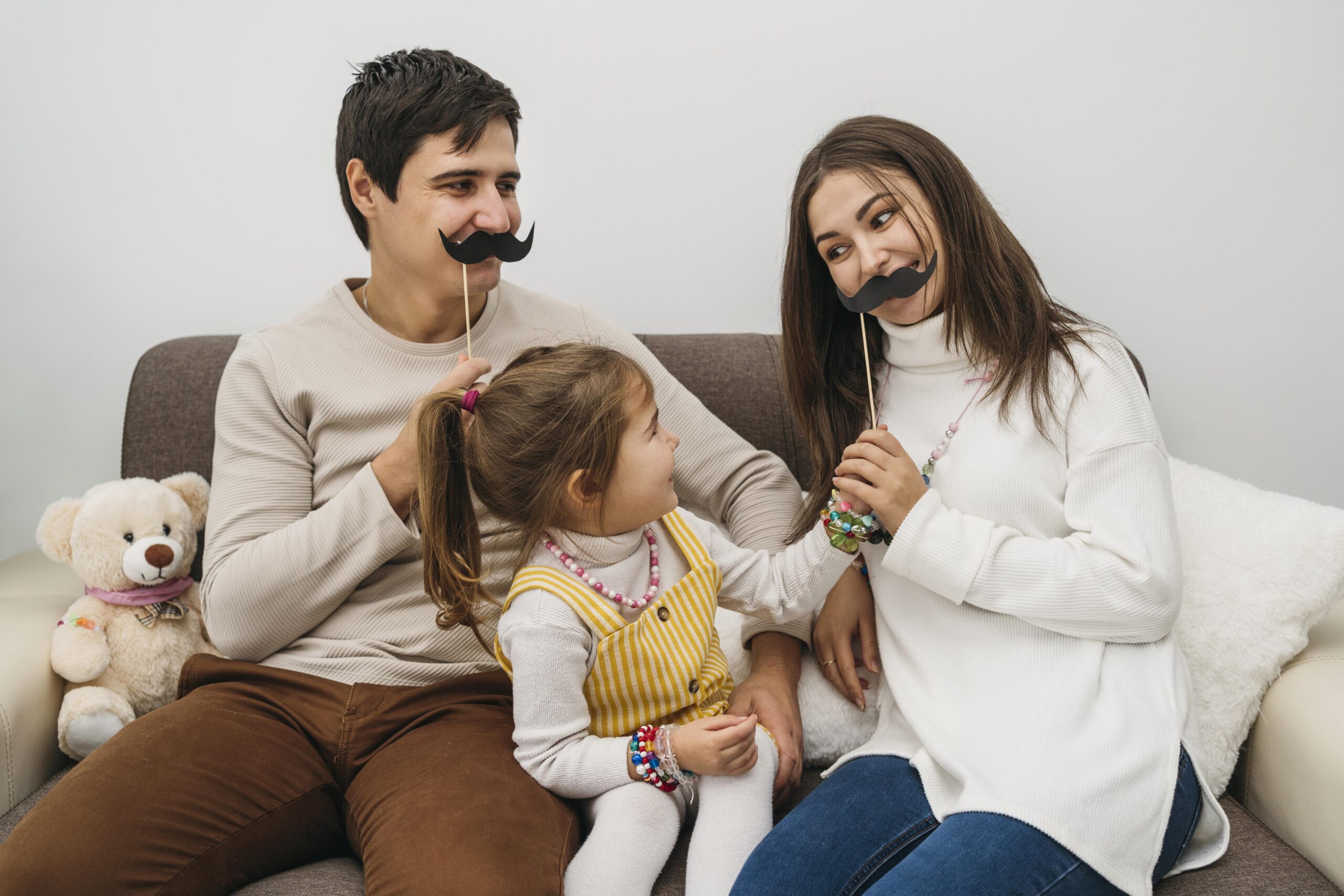 This is an image of a stressed mother of an daughter suffering from ADHD during child development.